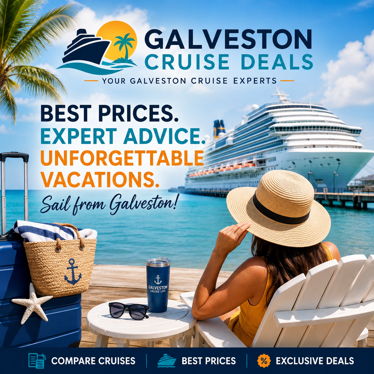Book a Galveston Cruise & Receive Up to $50 Onboard Credit + No Booking Fee