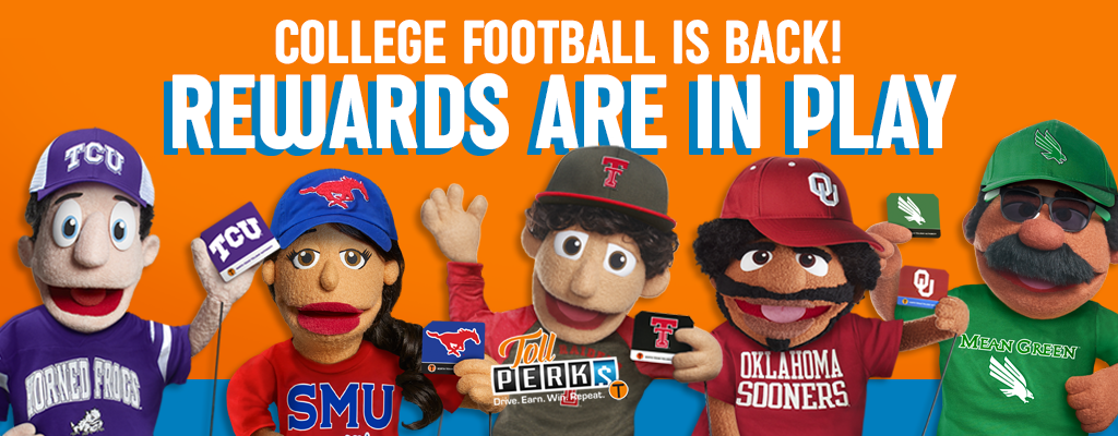 Redeem your TollPerks points for a chance to win college football tickets!